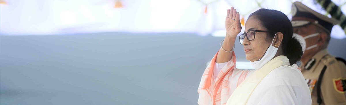 Hon'ble Chief Minister Mamata Banerjee at the flag hoisting ceremony on Independence Day